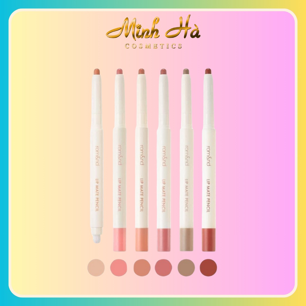 Chì kẻ viền môi Romand Lip Mate Pencil 3g mịn lì lâu trôi màu sắc đa dạng