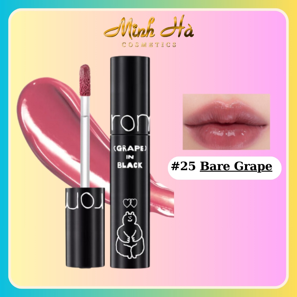Son Romand Juicy Lasting Limited vỏ đen 5g #25 Bare Grape mềm mượt độ bám màu cao