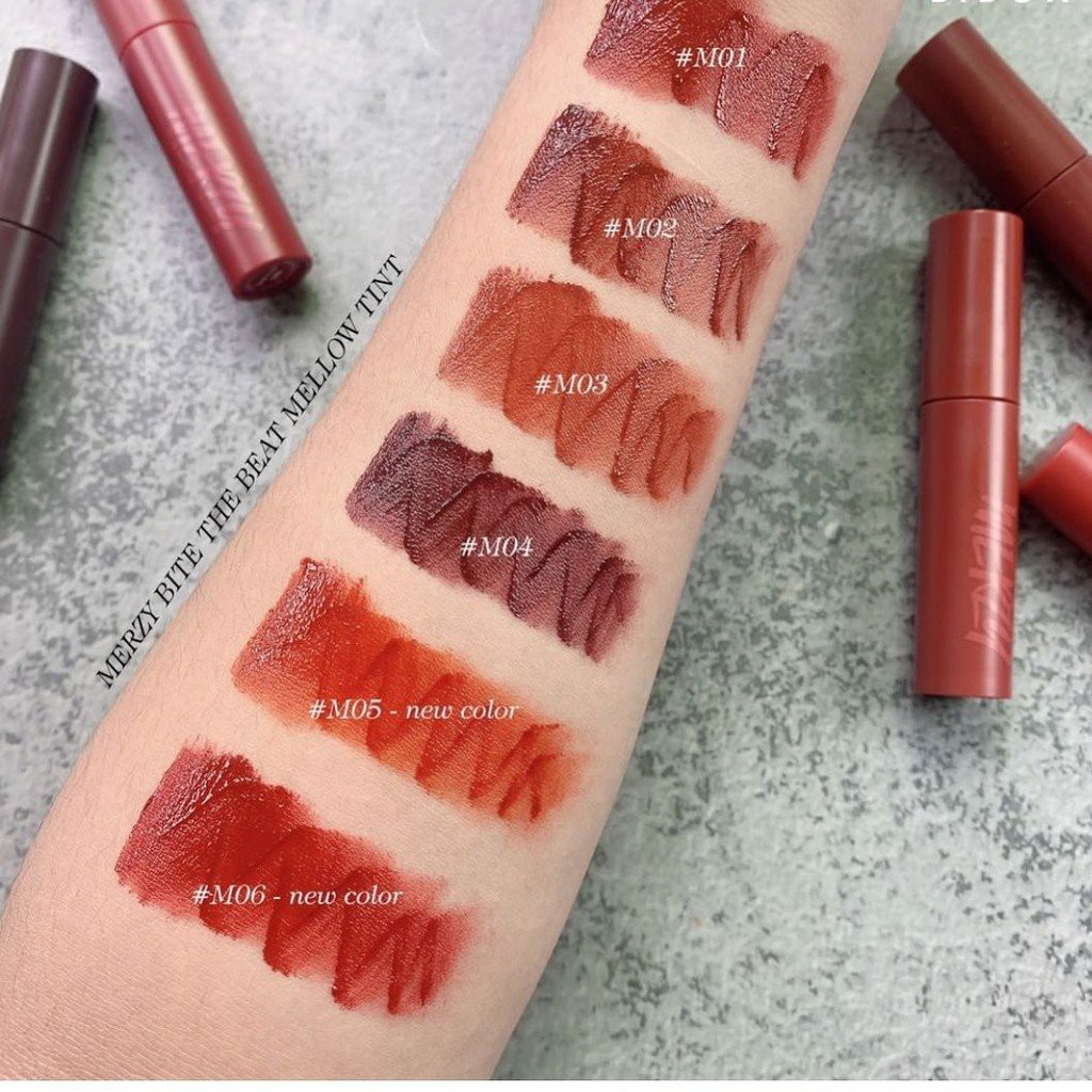 Son kem lì Merzy Bite The Beat Mellow Tint 4g chất son mềm mịn lâu trôi