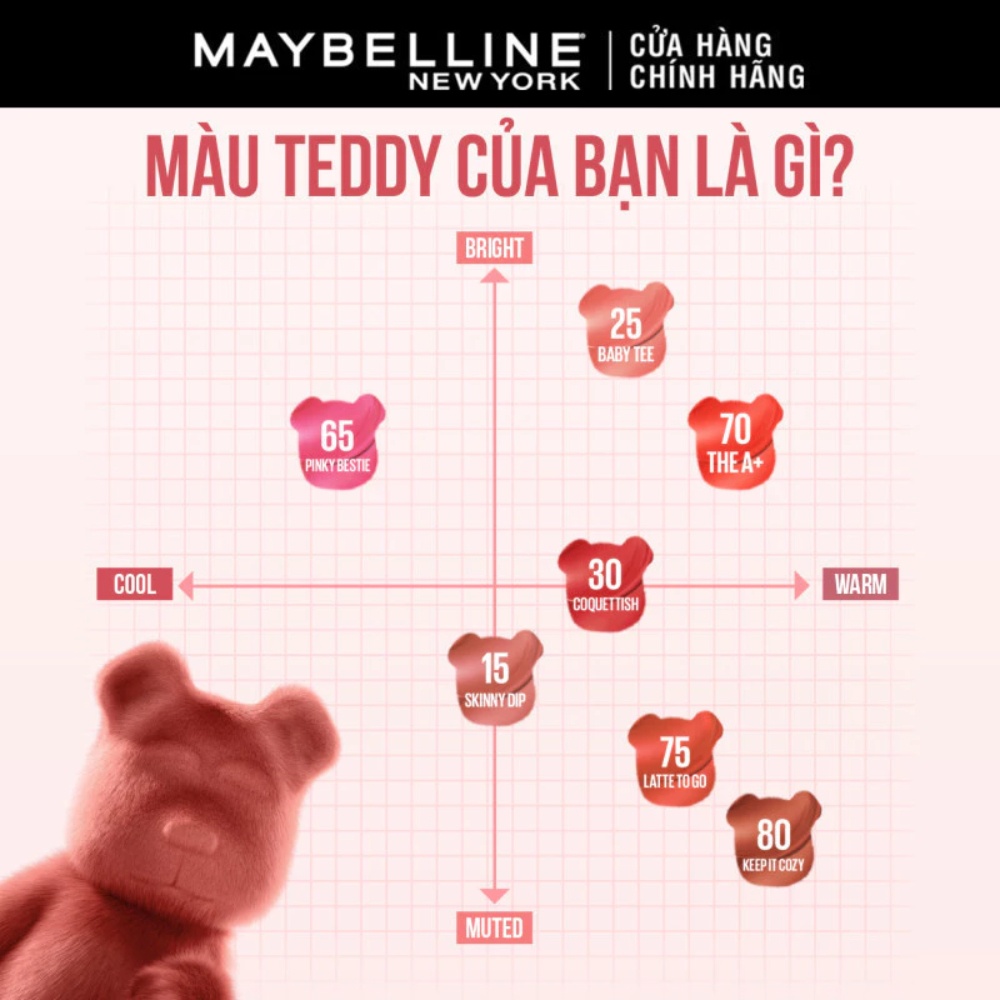 Son kem Maybelline Superstay Teddy Tint 5ml căng mịn, cho môi sắc sảo, quyến rũ