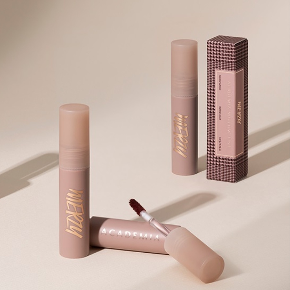 Son kem lì Merzy Academia Mellow Tint 4g lên màu chuẩn, lâu trôi