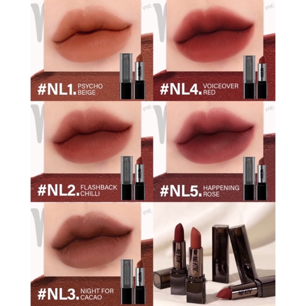 Son thỏi Merzy Noir In The Lipstick 3.3g mịn lì cho đôi môi thêm quyến rũ