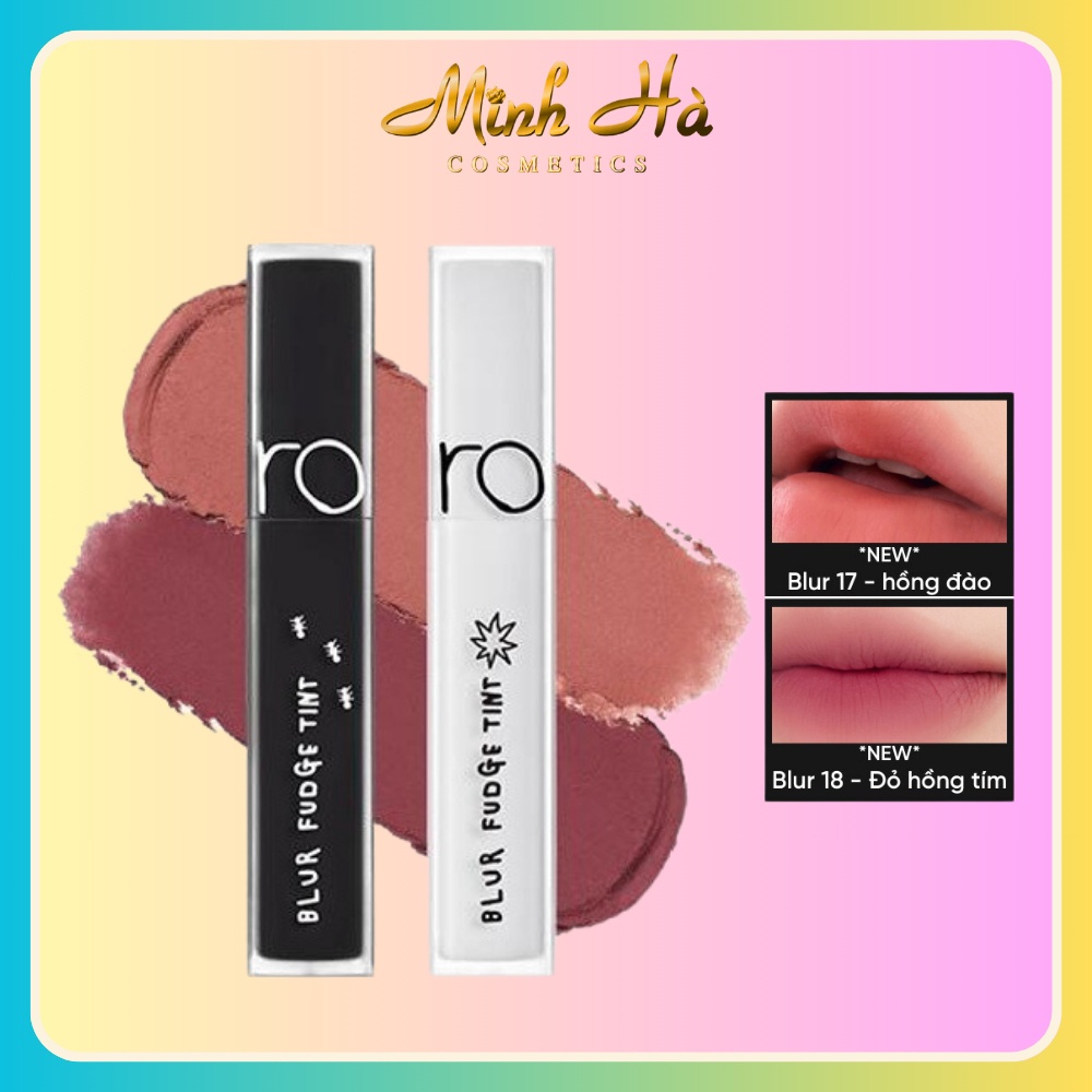 (ROMAND X INAPSQUARE) Son kem Romand Blur Fudge Tint Limited vỏ đen 5g mịn môi, lên màu chuẩn