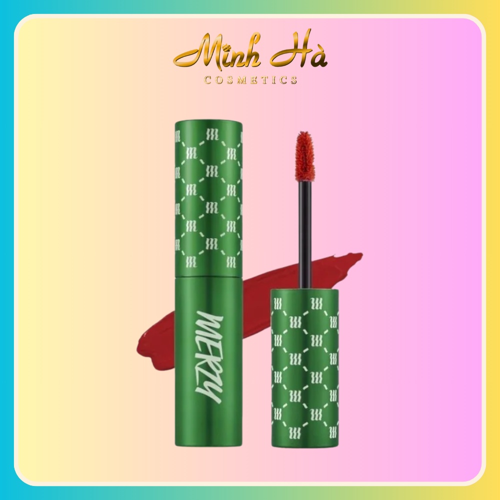 Son kem lì Merzy The First Velvet Tint #V6 Firenze Negron xanh lá 4.5g lâu trôi bền màu