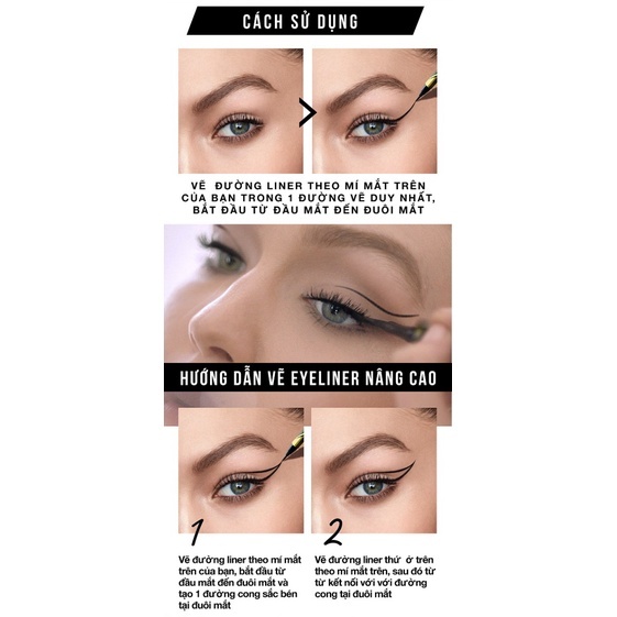 Kẻ mắt Maybelline Hypersharp Laser Extreme Liner BK-1 0.5g #màu đen siêu mảnh, sắc nét, không trôi
