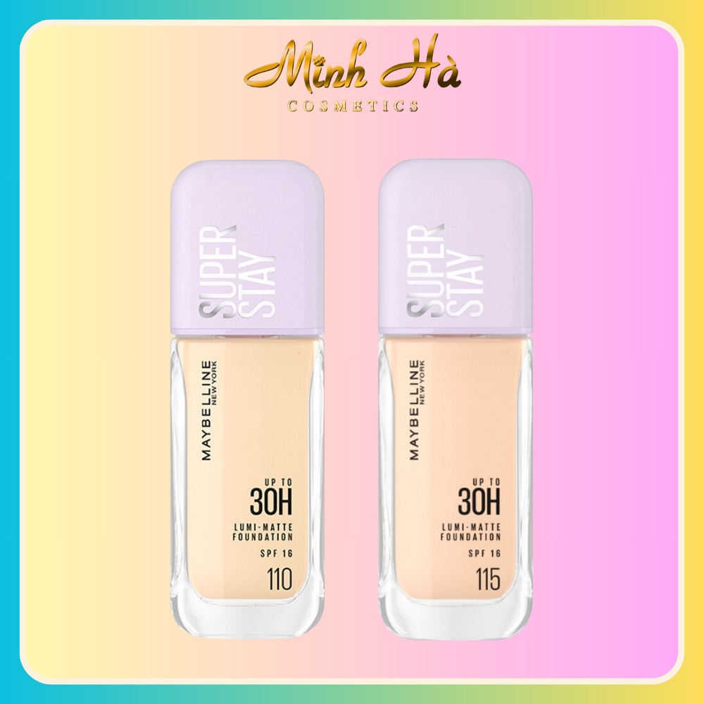 Kem nền bắt sáng Maybelline 30H Lumi-matte Foundation SPF16 35ml che phủ tốt và kiềm dầu