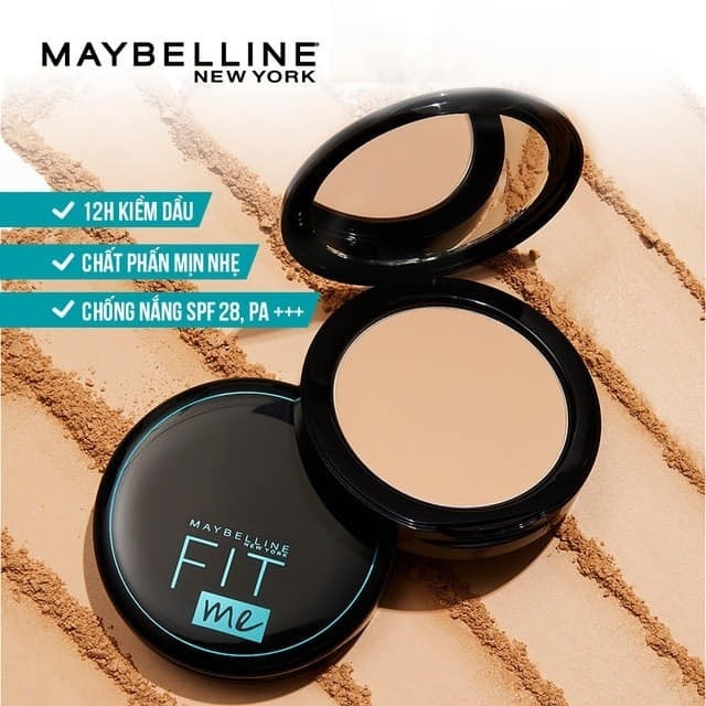 Phấn Maybelline Fit Me Matte Poreless Powder 12 Oil Control SPF28 PA+++ 6g giúp che phủ hoàn hảo
