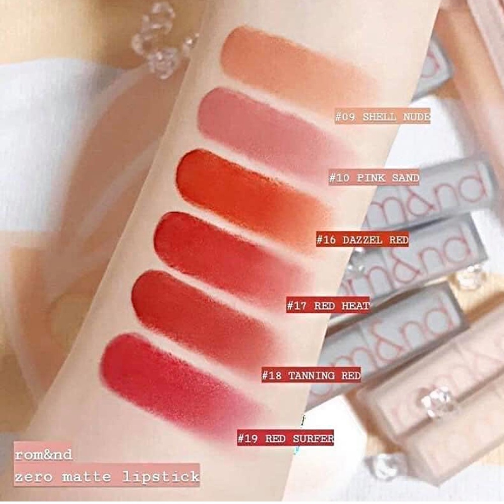 Son lì Romand Zero Gram Matte Lipstick 4g mềm mịn tự nhiên