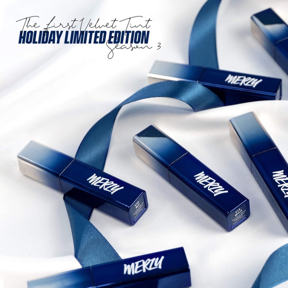 Son kem lì Merzy Blue Velvet Tint Season 3 Holiday Limited Edition 3.8g thời thượng mềm mịn trên môi