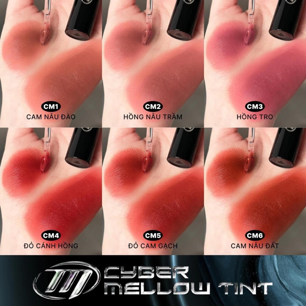 [NEW BY AI] Son kem lì mịn mượt Merzy Cyber Mellow Tint 4g nhẹ môi, bền màu lâu trôi