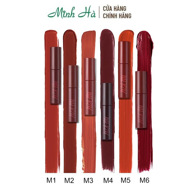 Son kem lì Merzy Bite The Beat Mellow Tint 4g chất son mềm mịn lâu trôi
