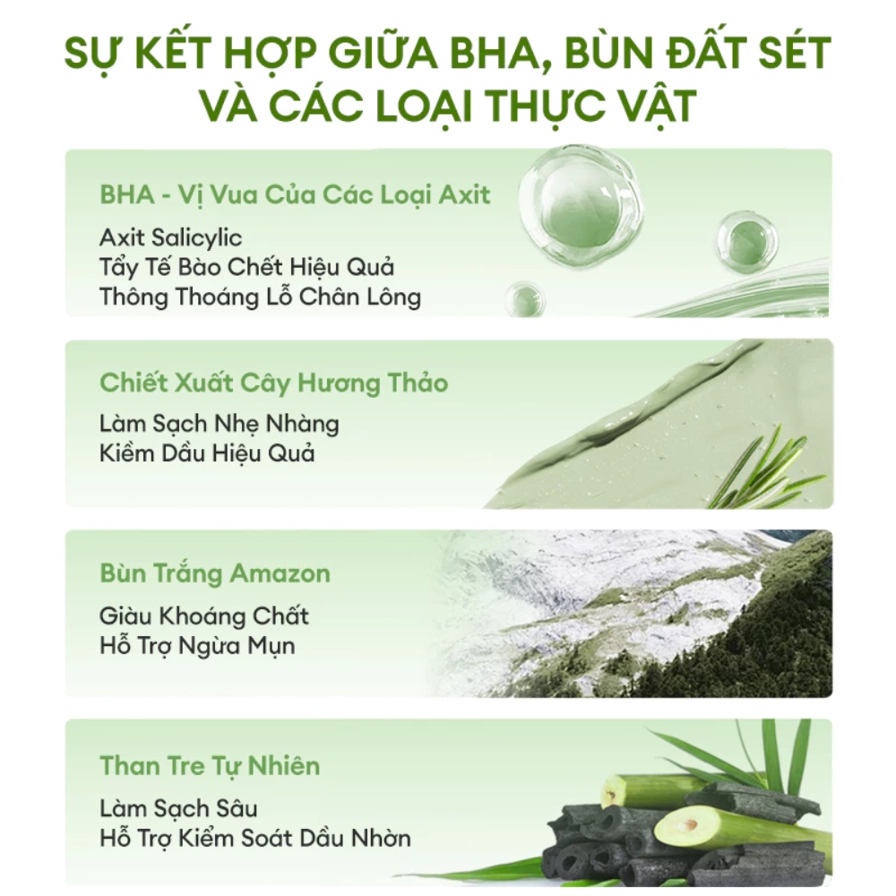 Mặt nạ kem bùn trà xanh Colorkey Luminous Green Tea Purifying Clay Mask 60g dành cho da dầu mụn