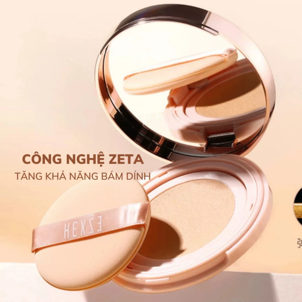 Phấn nước Hexze Brightening Longlasting Cushion Foundation (kèm lõi) 15gx2 mỏng nhẹ kiềm dầu lâu trôi