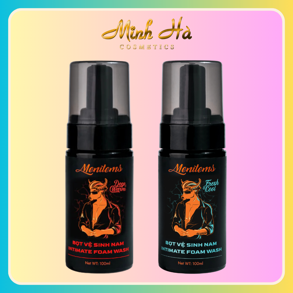 Bọt vệ sinh nam Menitems Intimate Foam Wash 100ml làm sạch dịu nhẹ hỗ trợ loại bỏ mùi hôi