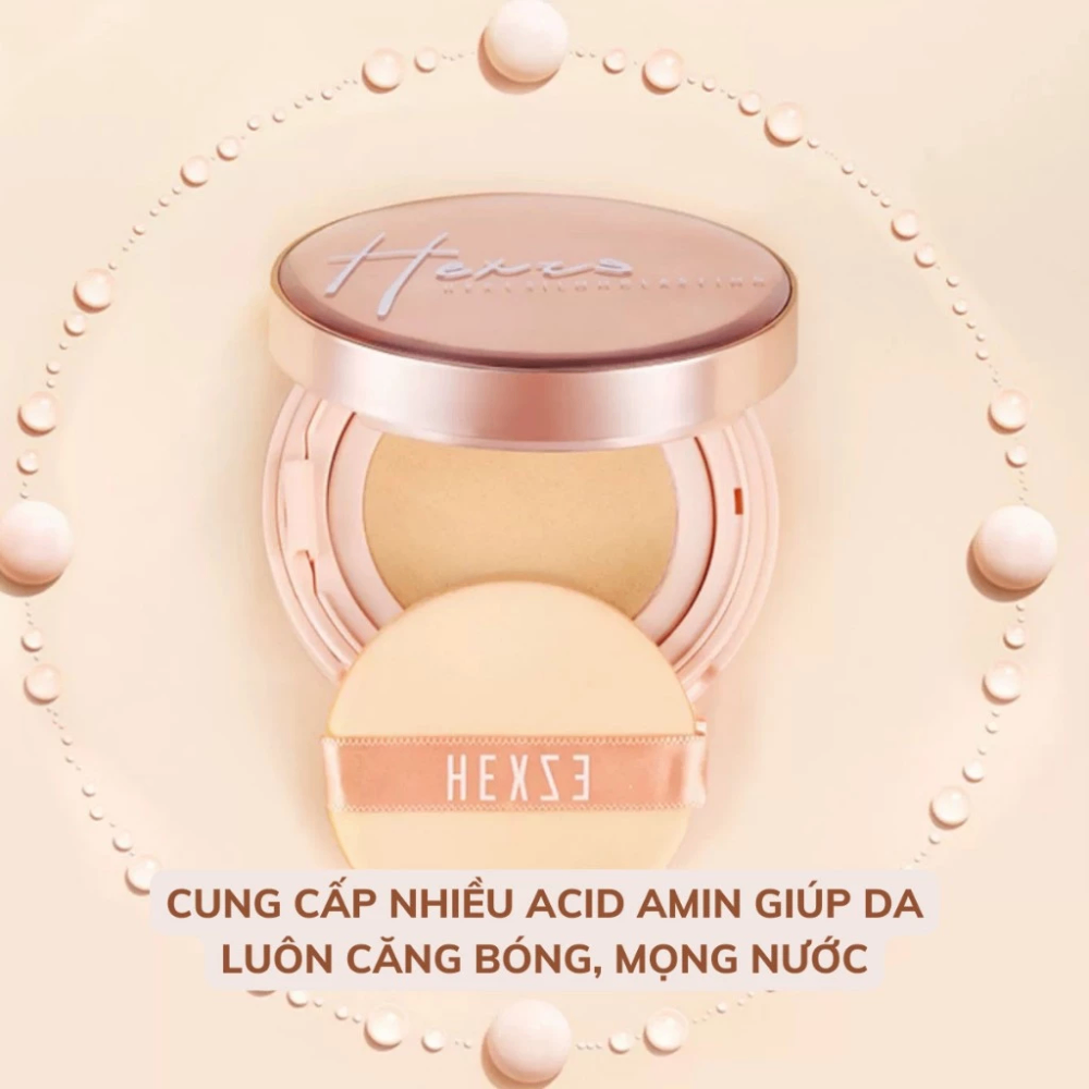 Phấn nước Hexze Brightening Longlasting Cushion Foundation (kèm lõi) 15gx2 mỏng nhẹ kiềm dầu lâu trôi
