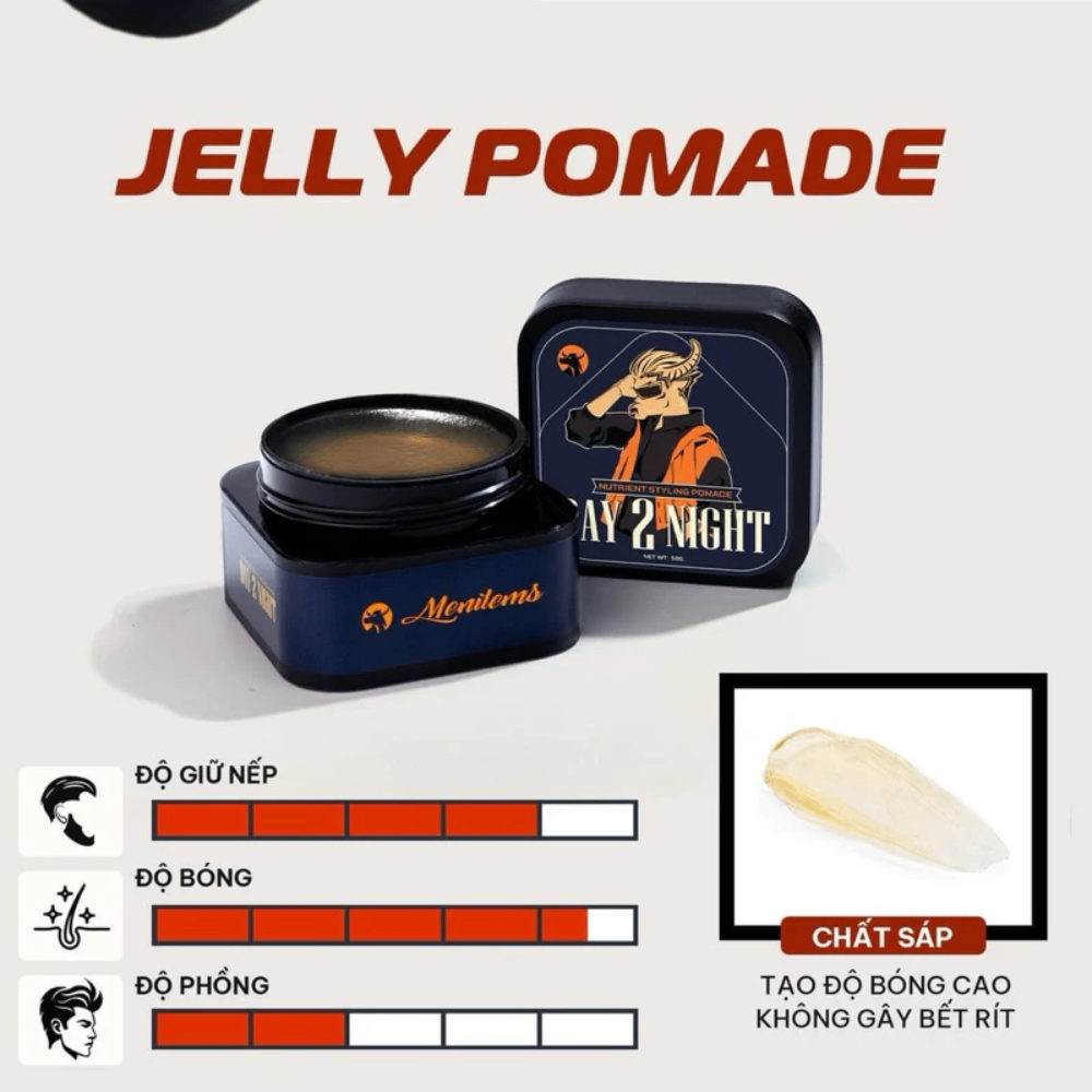 Gel vuốt tóc Menitems Nutrient Styling Pomade Gel 50g