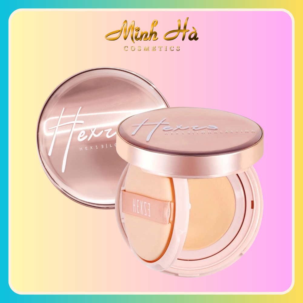 Phấn nước Hexze Brightening Longlasting Cushion Foundation (kèm lõi) 15gx2 mỏng nhẹ kiềm dầu lâu trôi
