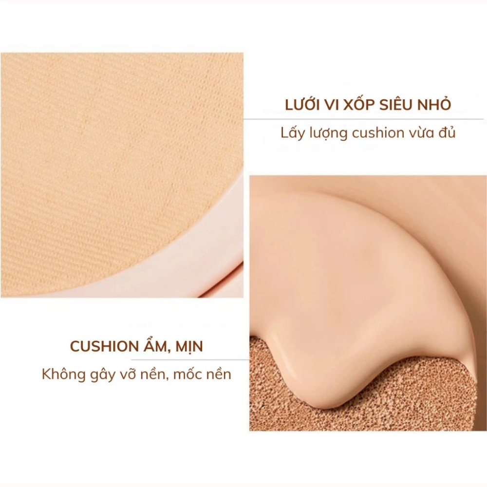 Phấn nước Hexze Brightening Longlasting Cushion Foundation (kèm lõi) 15gx2 mỏng nhẹ kiềm dầu lâu trôi