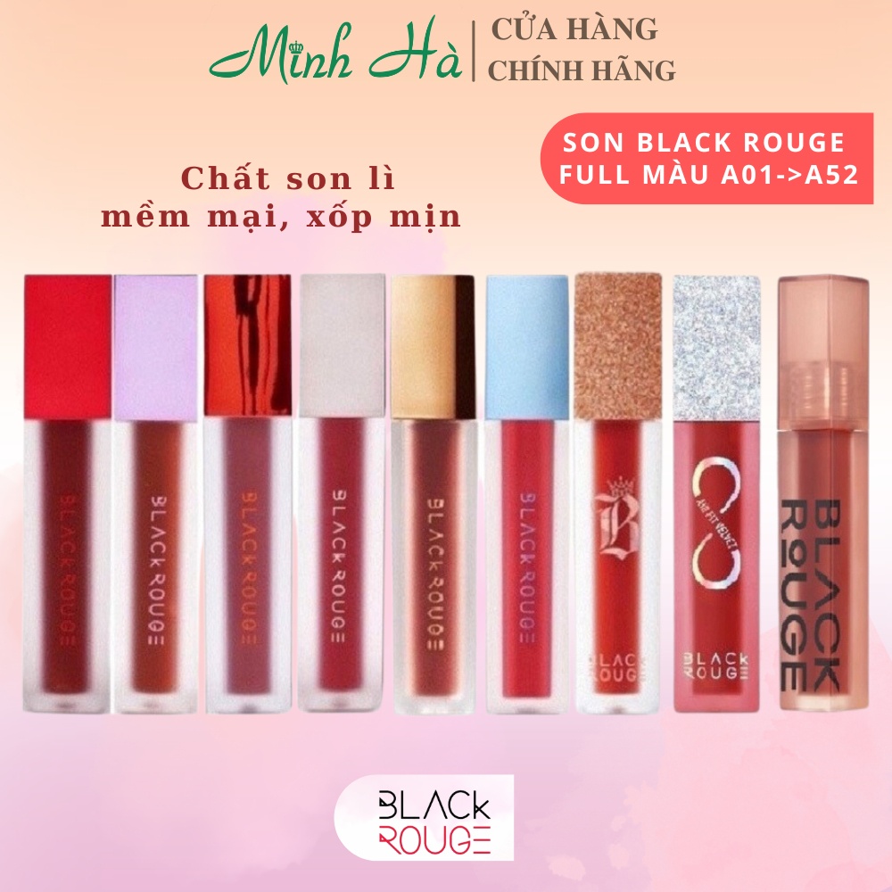 Son kem lì Black rouge AirFit Velvet 10g full version cho lớp môi mềm mịn