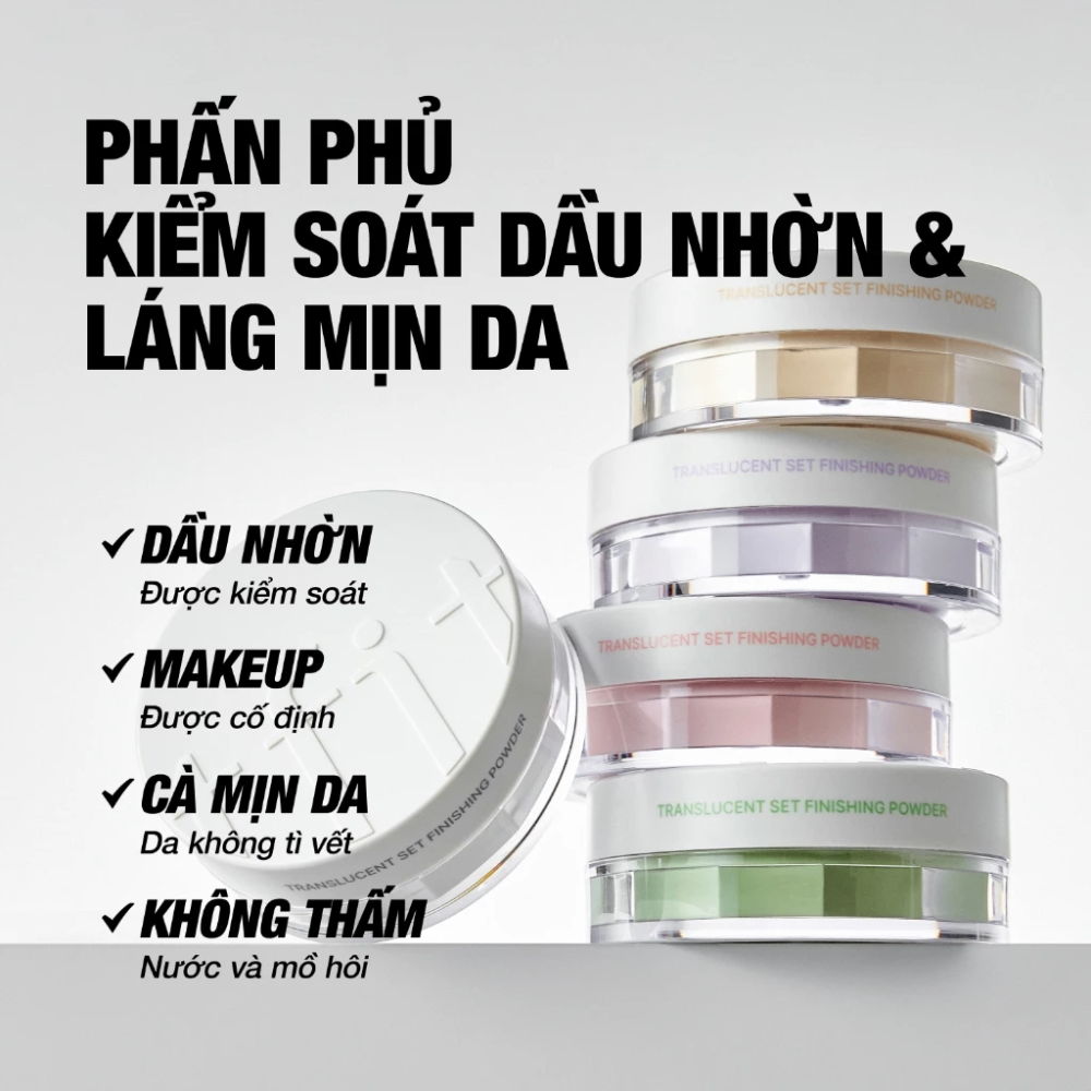 Phấn phủ dạng bột Tfit Translucent Powder 7g che phủ và kiềm dầu lâu trôi
