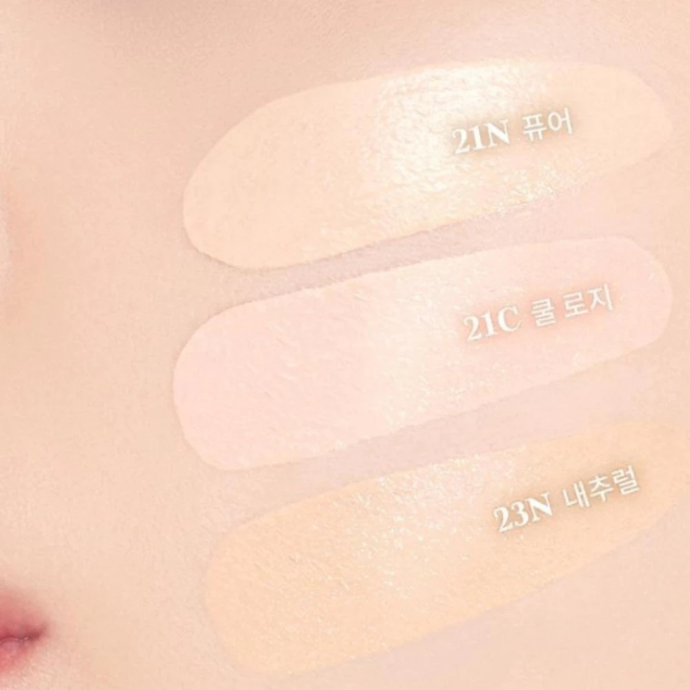 Phấn nước Dasique Water Dewy Gel Cushion SPF50+ PA++++ 10g 21C Cool Rosy bản tròn và tim