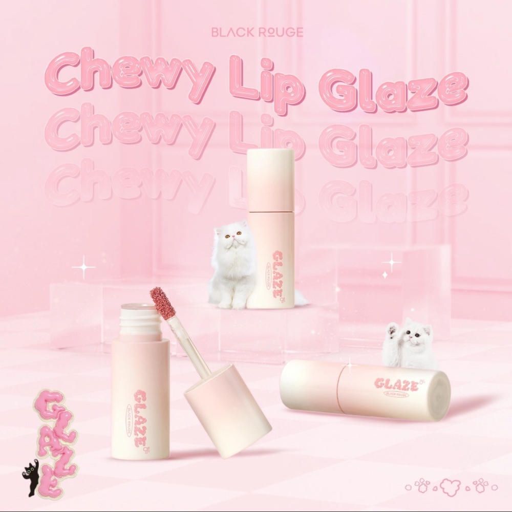 Son bóng Black Rouge Chewy Lip Glaze 32.8g môi căng mọng che phú rãnh môi
