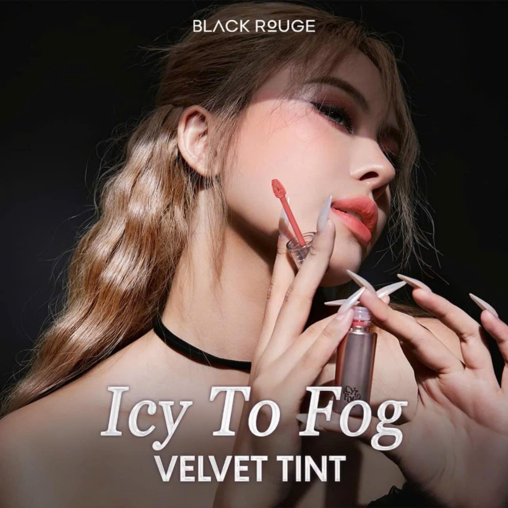 Son kem Black Rouge Icy To Fog Velvet 3.5g mát lạnh khi vừa thoa lên môi che phủ vân môi tốt
