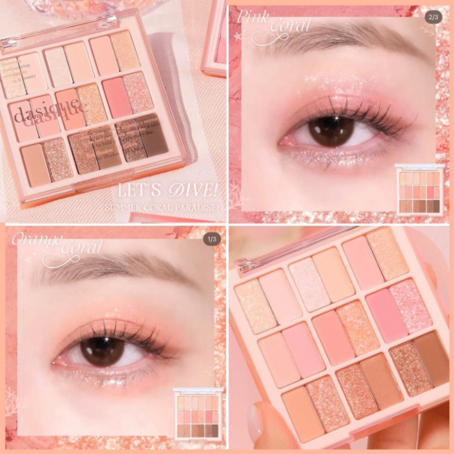 Bảng phấn mắt trang điểm Dasique Shadow Palette kết cấu mềm mịn dễ tán bám màu