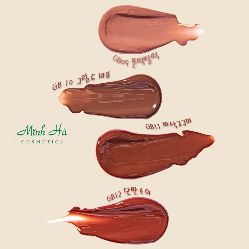 Son tint bóng Black Rouge Glow Bokki Tint 4.85g mỏng nhẹ căng bóng môi