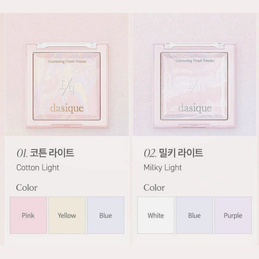 Phấn phủ hiệu chỉnh tone da Dasique Correcting Finish Powder 17g điều chỉnh sắc tố da đều màu
