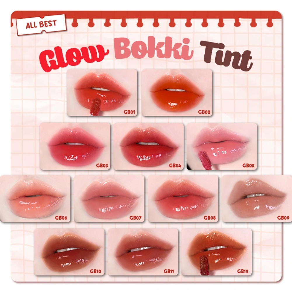 Son tint bóng Black Rouge Glow Bokki Tint 4.85g mỏng nhẹ căng bóng môi