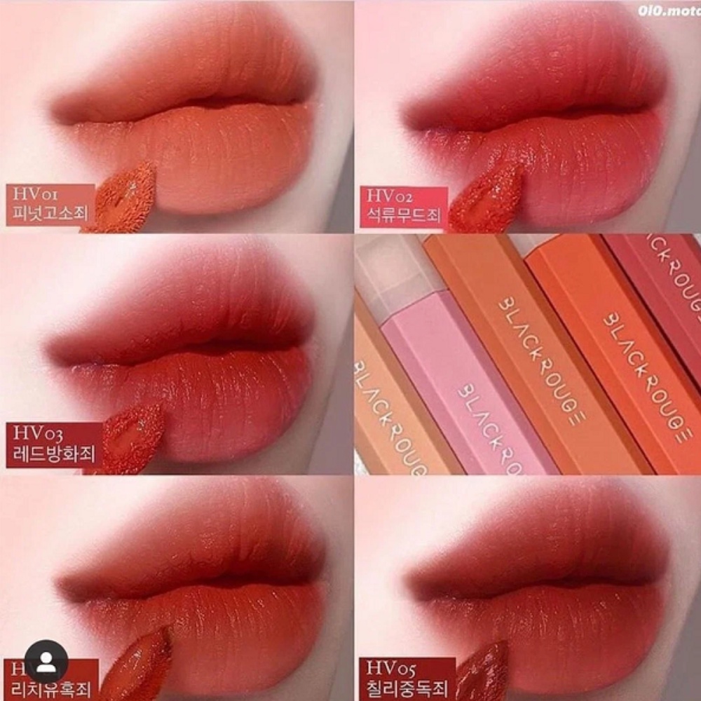 Son kem Black Rouge Half N Half Water Velvet 4g lên màu chuẩn lâu trôi