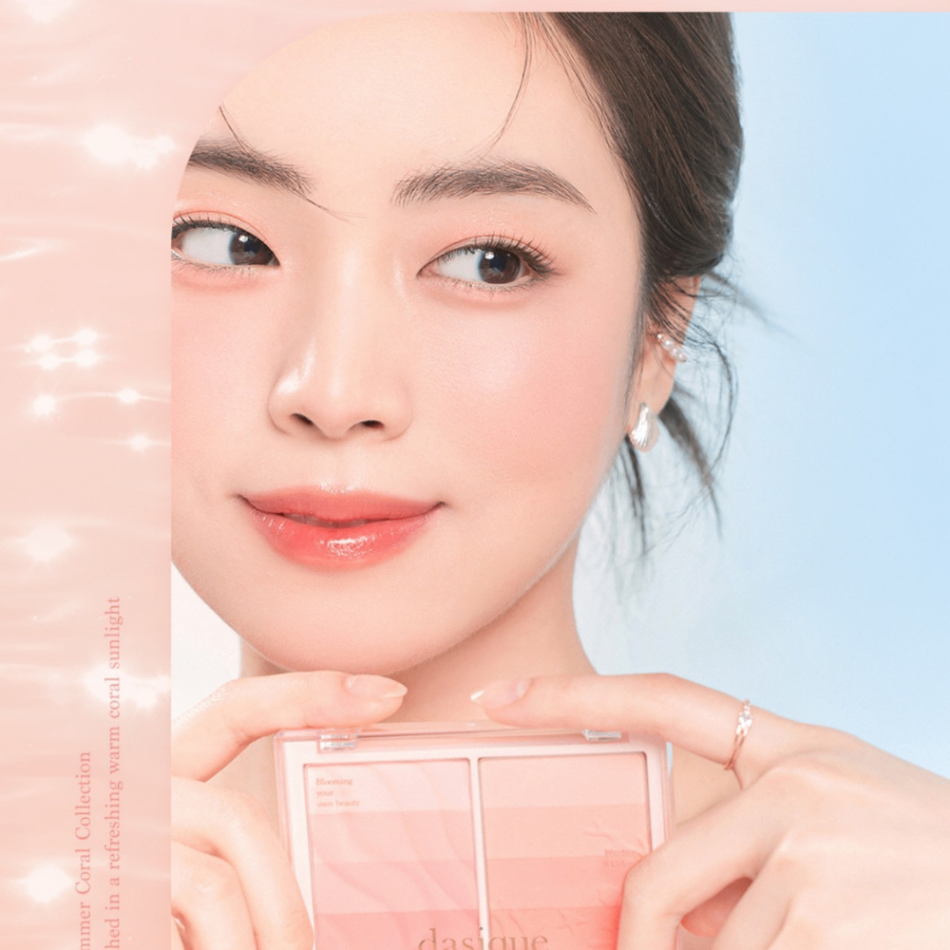 Bảng phấn má hồng Dasique Blending Cheek chất phấn mềm mịn lên màu tự nhiên