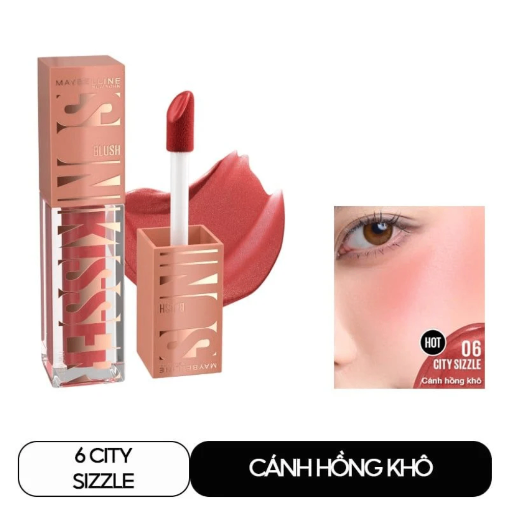 Má hồng dạng kem Maybelline New York Sunkisser Blush 4.7ml chất kem mịn dễ tán bền màu