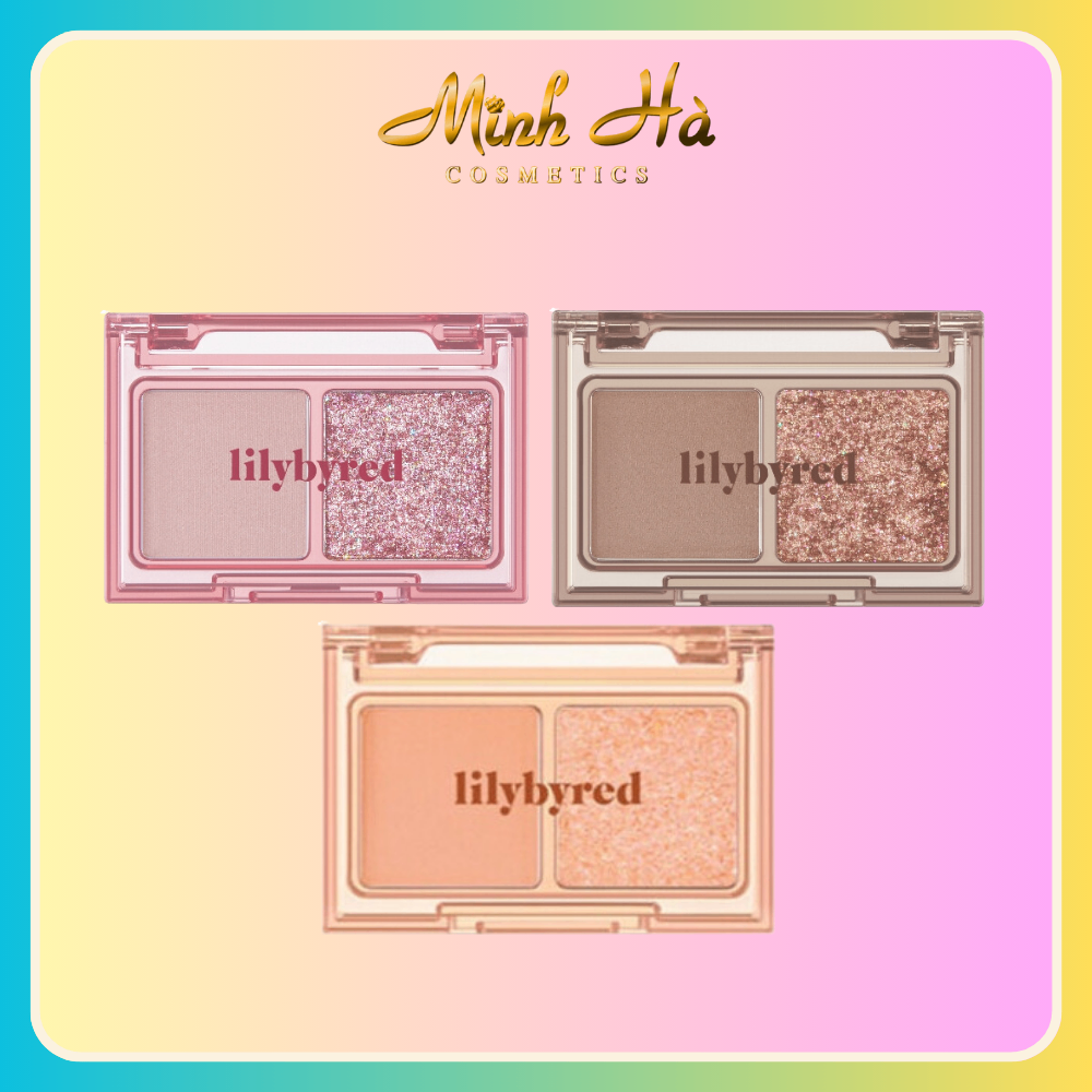 Phấn mắt 2 ô Lilybyred Little Bitty Moment Shadow 1.6g hạt phấn mềm mịn, dễ tán, có độ bám dính cao