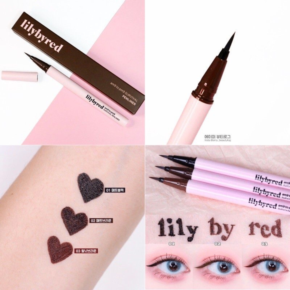 Kẻ mắt nước chống trôi Lilybyred AM9 To PM9 Survival PenLiner 0.6g chống trôi đường nét nhỏ và thanh mảnh