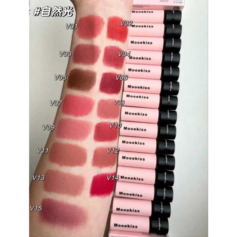 Son kem Mooekiss Velvet Lip Mud 3g chất son mịn lì lên màu chuẩn