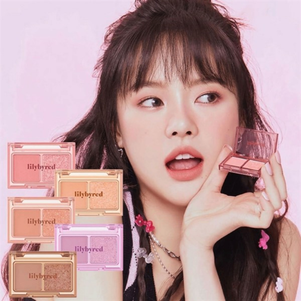 Phấn mắt 2 ô Lilybyred Little Bitty Moment Shadow 1.6g hạt phấn mềm mịn, dễ tán, có độ bám dính cao