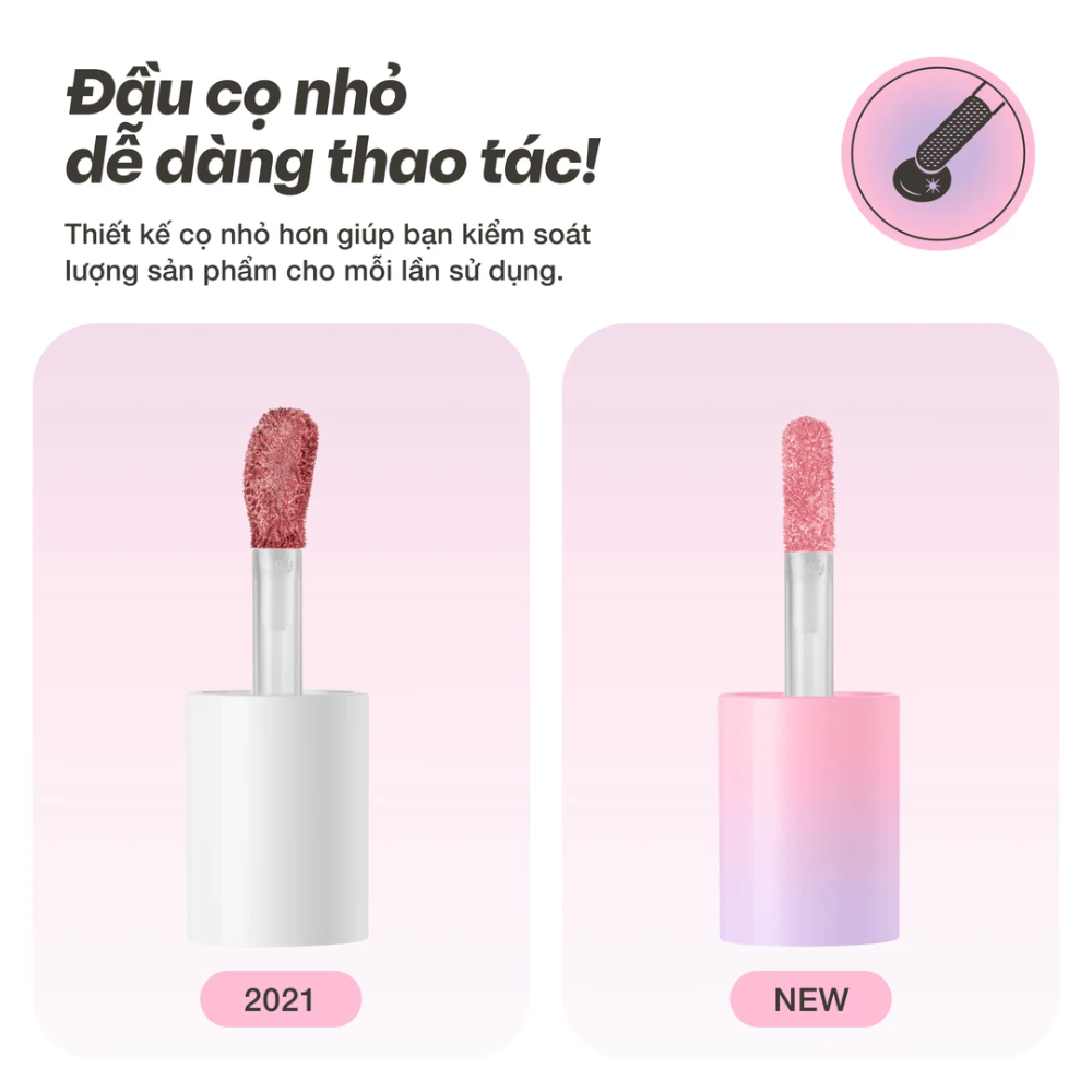 Má hồng dạng kem Ofelia Lolli Liquid Blush 4.3g nhẹ và lên màu đều, dễ dàng sử dụng