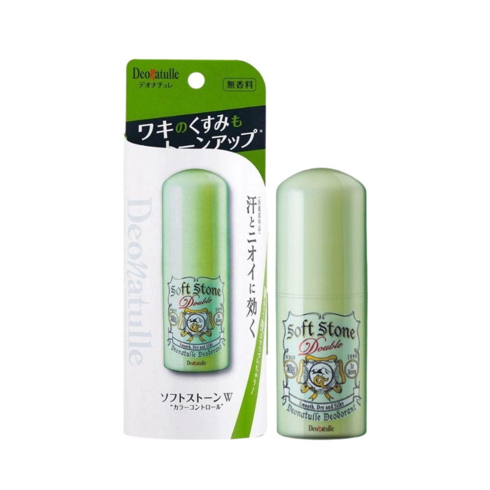 Lăn khử mùi đá khoáng nhật Deonatulle Soft Stone Double 20g giúp da sáng kiểm soát mùi
