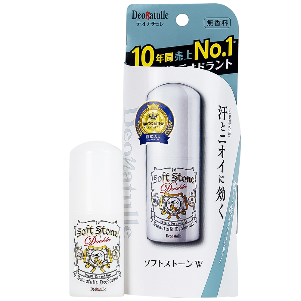 Lăn khử mùi đá khoáng nhật Deonatulle Soft Stone Double 20g giúp da sáng kiểm soát mùi