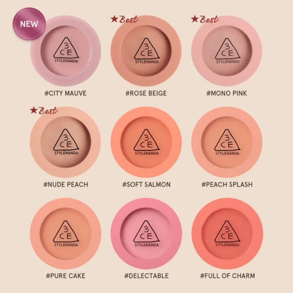 Phấn má hồng 3CE Face Blush 5g phấn nén mịn lì lâu trôi