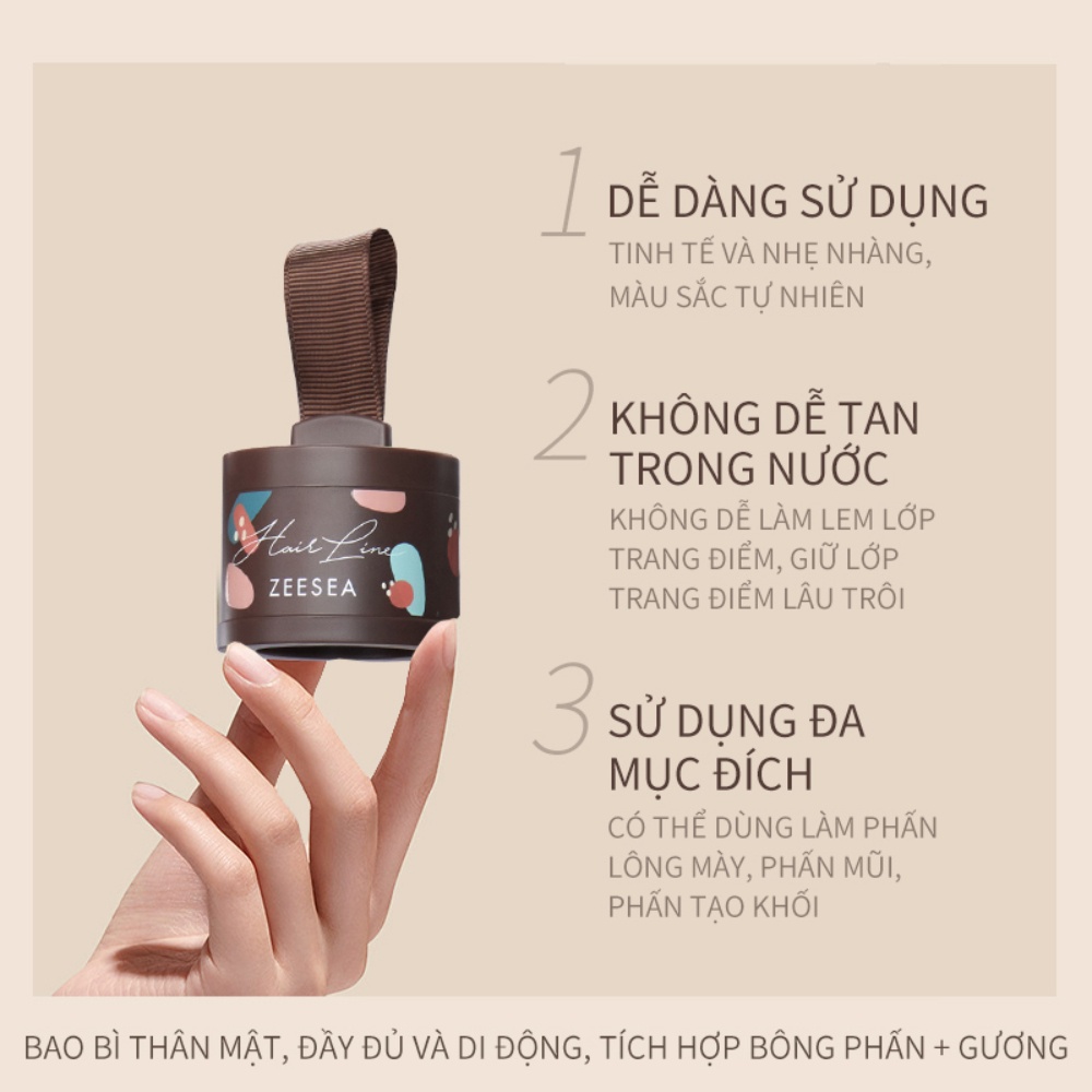 Phấn dặm chân tóc Zeesea 4g nhẹ nhàng và mềm mại tự nhiên