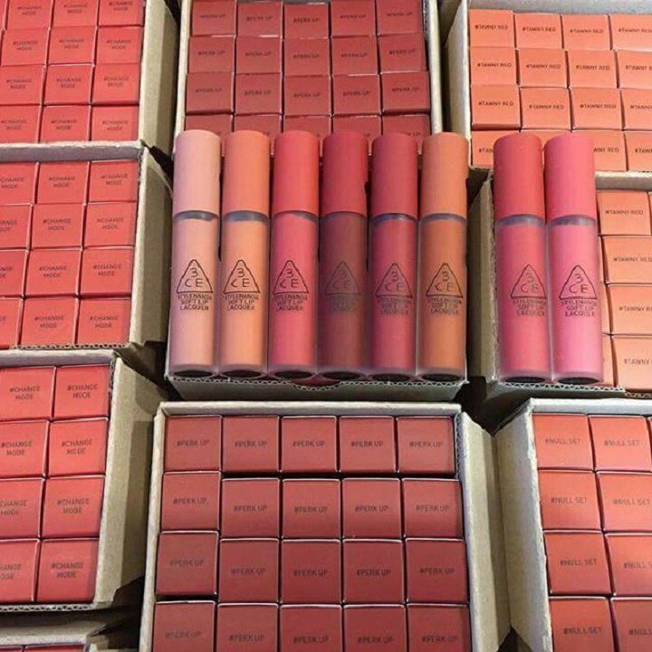 Son kem lì 3CE Soft Lip Lacquer 4g không kén da, lâu trôi
