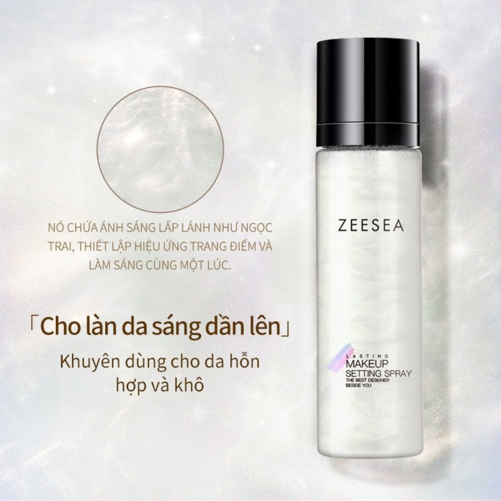 Xịt khóa nền Zeesea Lasting Makeup Settting Spray 100ml dưỡng ẩm tạo hiệu ứng căng bóng, lâu trôi