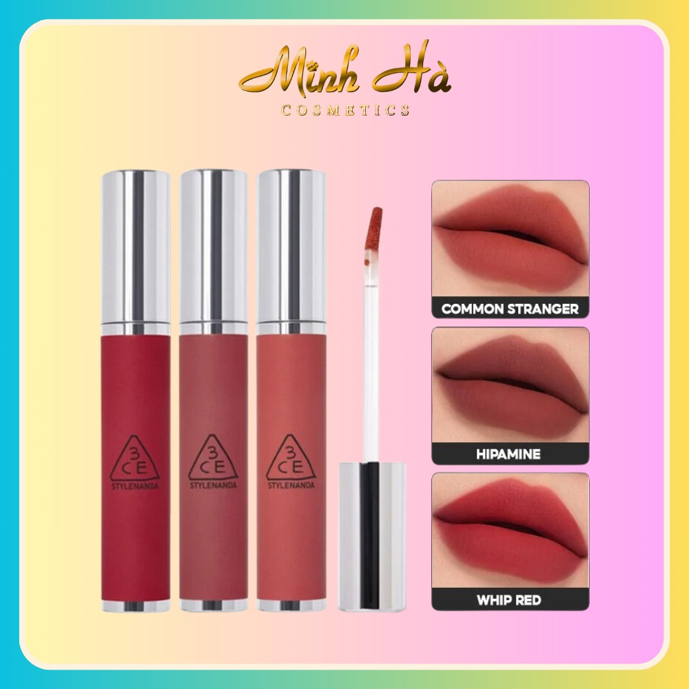 Son kem lì 3CE Hazy Lip Clay 4g mềm mịn môi giữ màu tốt