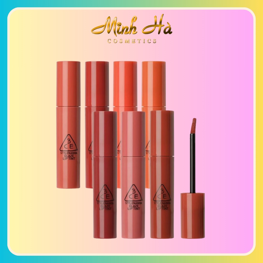 Son kem 3CE Glaze Lip Tint 3g độ che phủ tốt dưỡng môi mềm mại