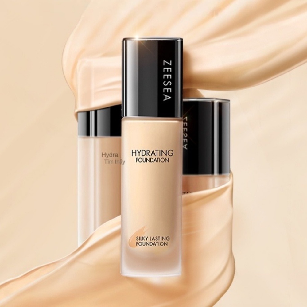 Kem nền Zeesea Hydrating Foundation, Matte Foundation và Sliky Lasting Foundation 30ml kiềm dầu hiệu quả