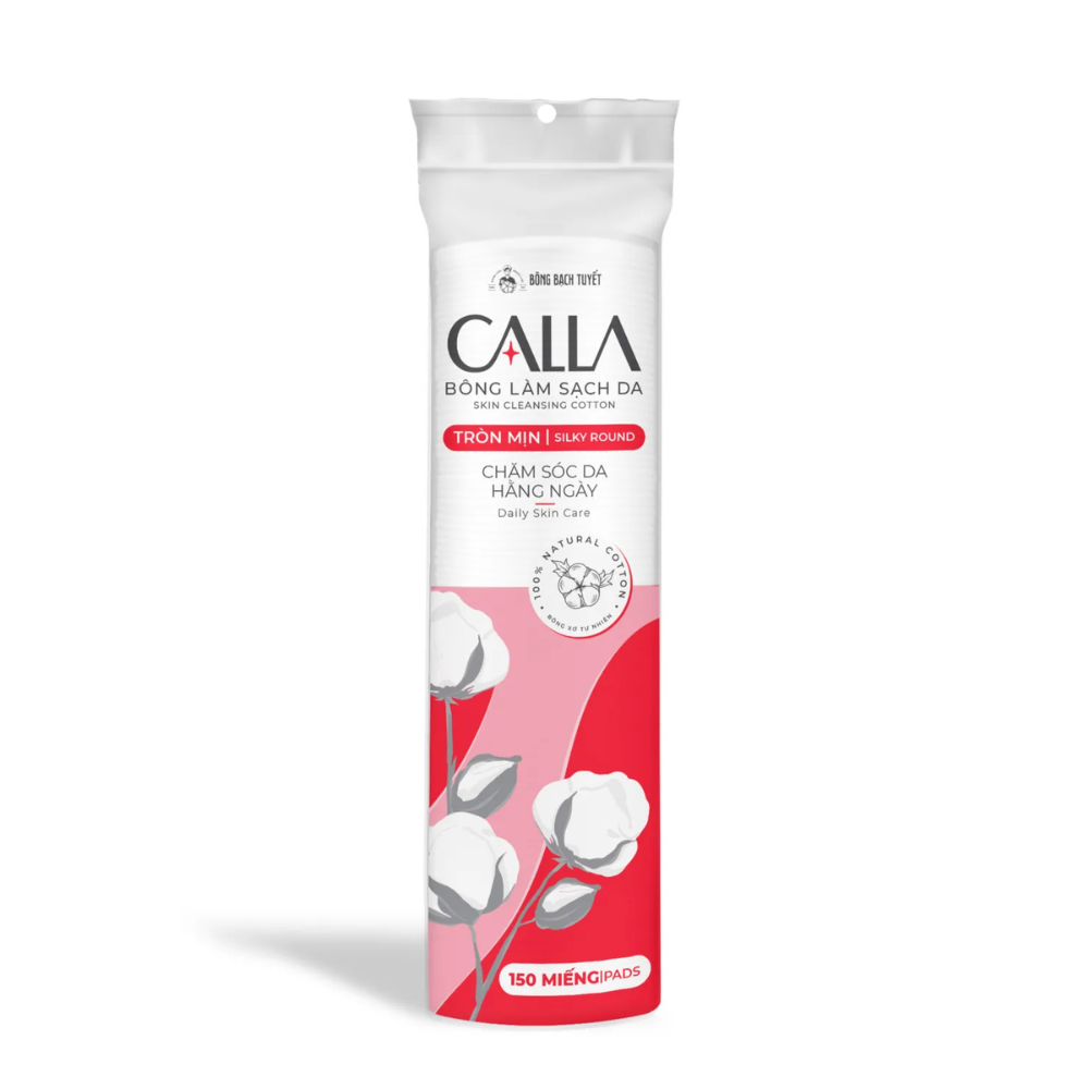 Bông tẩy trang Bông Bạch Tuyết Calla 250g chất bông mềm mịn làm sạch sâu