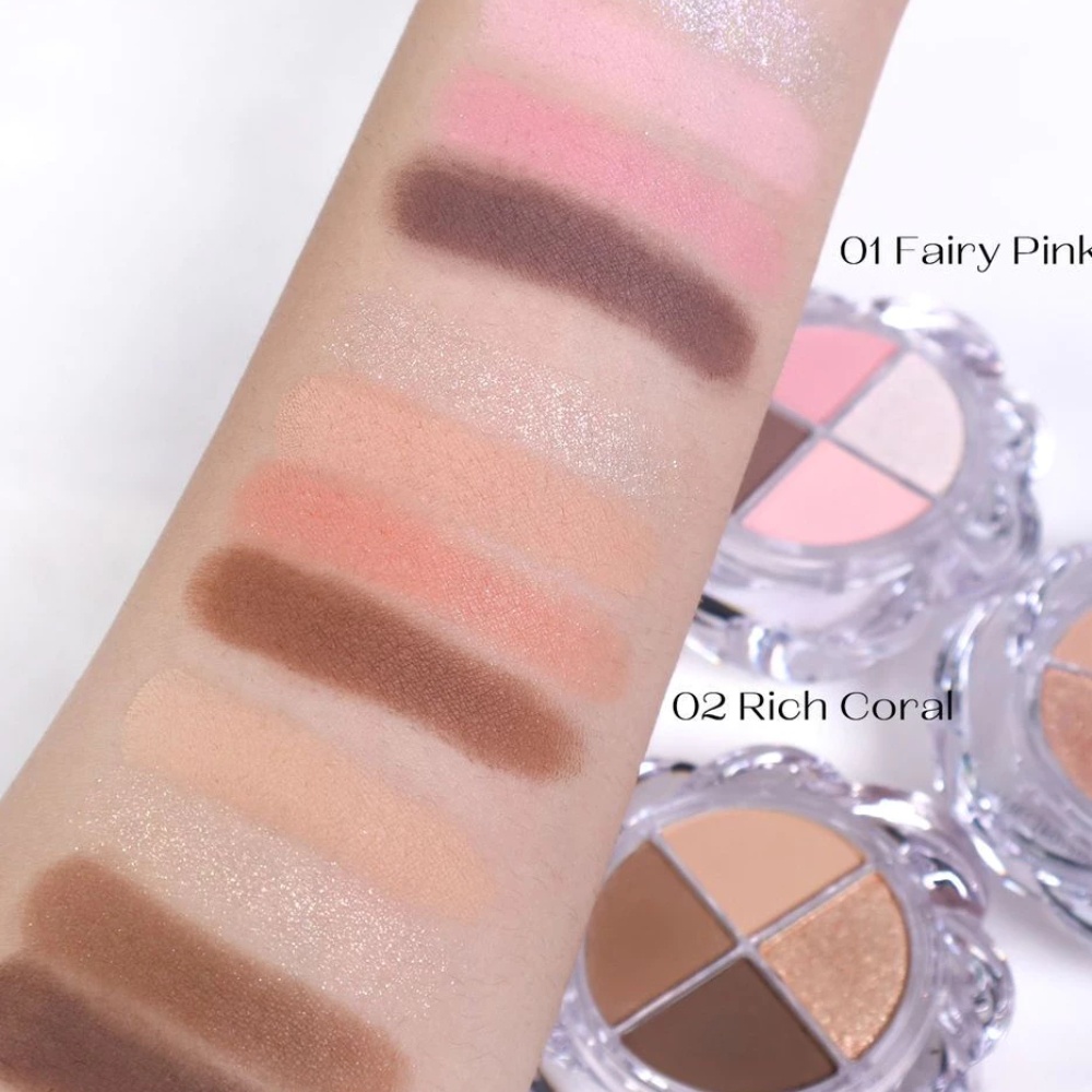 Phấn mắt 4 ô Muzigae Mansion Twist Pot Eye Palette 5g mềm mại dễ tán lâu trôi